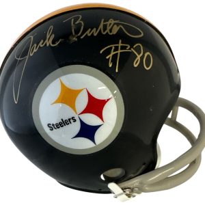 Jack Butler Autographed Steelers 2 Bar Mini Helmet (JSA)