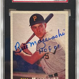 Bill Mazeroski Autographed 1957 Topps Rookie Card #24 (SGC)