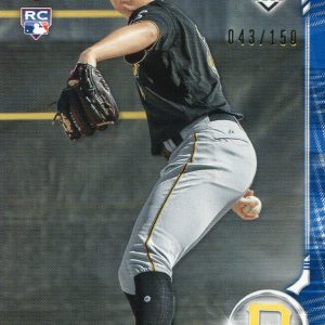 Mitch Keller 2019 Topps Holiday Blue Plaid Bowman Rookie Card 43/150