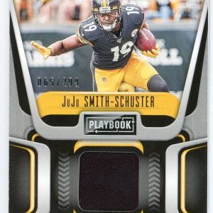 JuJu Smith-Schuster 2020 Panini Playbook Patch Relic Hot Routes Card #HR-JS