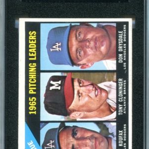 N.L Pitching Leaders 1966 Topps Card #223 SGC Graded 5