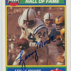 Lenny Moore Autographed 1990 Swell Card
