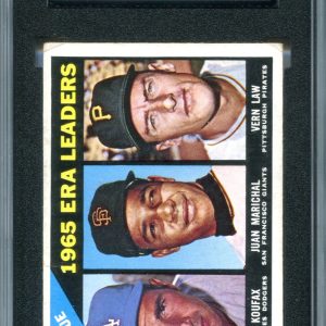 N.L. ERA Leaders 1966 Topps Card #221 SGC 4 Card