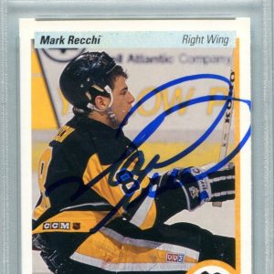 Mark Recchi 1990 Upper Deck #178 PSA Auto NM-MT 8 Card