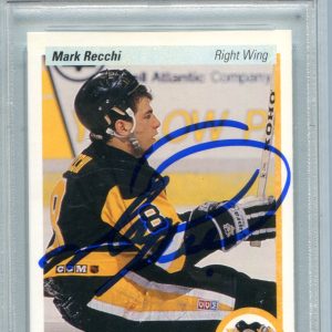 Mark Recchi 1990 Upper Deck #178 PSA Auto Mint 9 RC