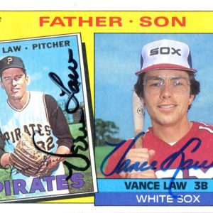 Vern Law & Vance Law Autographed 1986 Topps Card