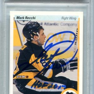 Mark Recchi 1990 Upper Deck "HOF 2017" #178 PSA Auto Mint 9 Card