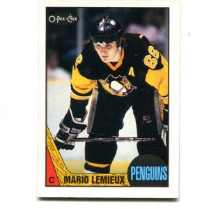 Mario Lemieux 1987 O-Pee-Chee NHL Record #15 Card