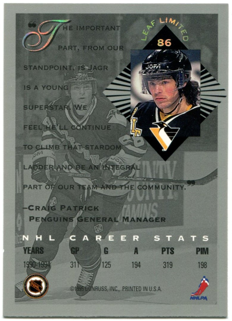 Jaromir Jagr Leaf Limited 1995 #86 - Image 2