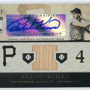 Ralph Kiner Autographed 2010 Topps Tribute Bat Card #TAR-RK