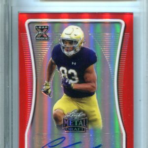 Chase Claypool 2020 Leaf Metal Draft Prismatic Red Auto Card 1/1
