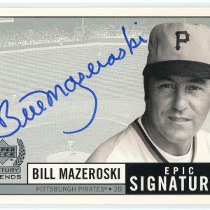 Bill Mazeroski Autographed 1999 Upper Deck Century Legends Card #BM