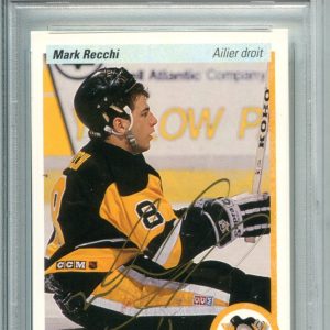 Mark Recchi Autographed 1990 Upper Deck Card (PSA)