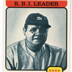 Babe Ruth 1973 Topps All-Time RBI Leader #474