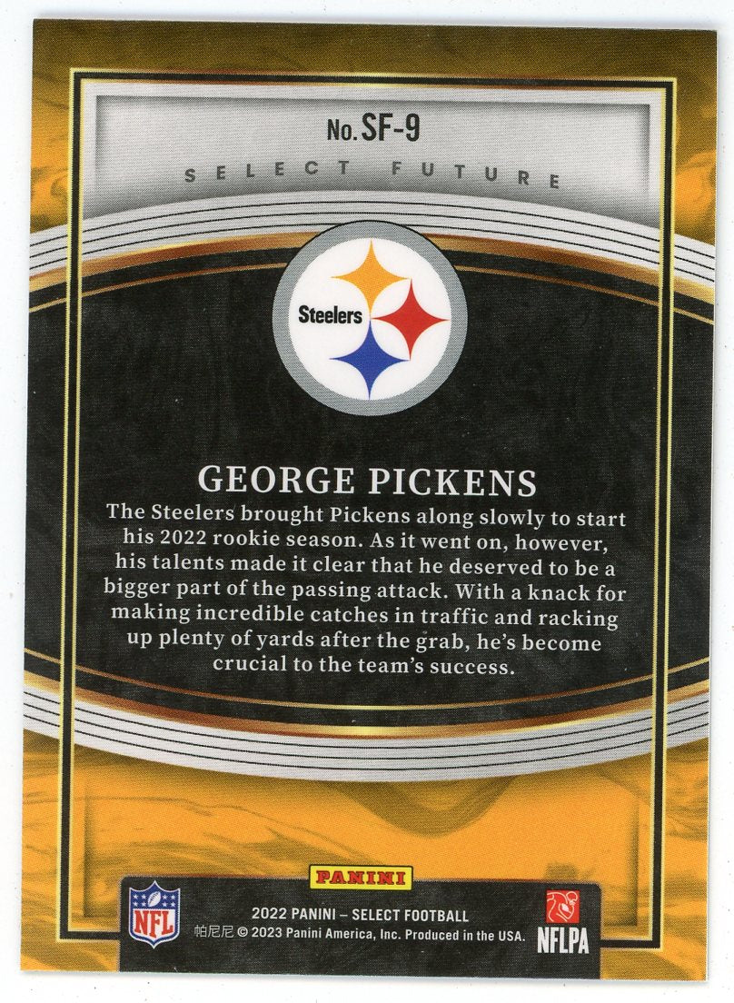 George Pickens 2022 Panini Select Future #SF-9 - Image 2