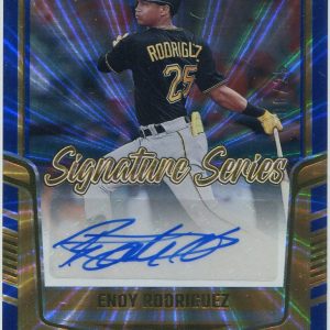 Edny Rodriguez 2024 Panini Donruss Signature Series Autographed Blue Laser RC #SS-ER 6/25