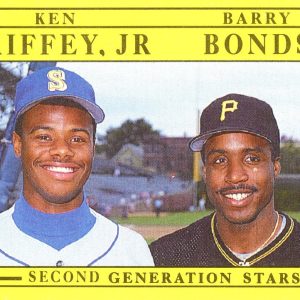 Ken Griffey Jr. Barry Bonds 1990 Fleer Card
