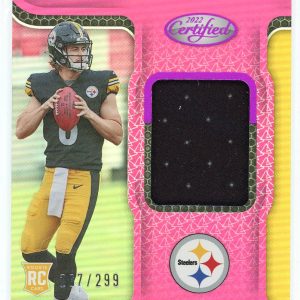 Kenny Pickett 2022 Panini Certified New Generation Pink Mirror Rookie Patch Card #NGJ-KP