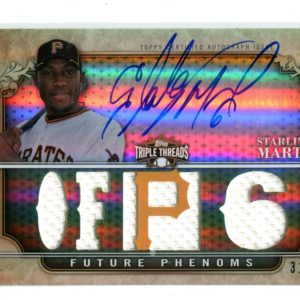 Starling Marte Autographed 2013 Topps Triple Threads Future Phenoms  #146 Card